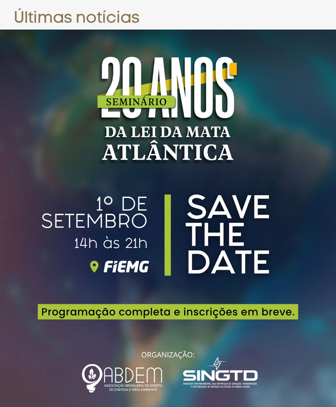 Seminário 20 Anos da Lei da Mata Atlântica